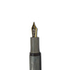Taccia Miyabi Kaga 18K WinterEclipse limited edition fountain pen with intricate design and gold accents on a white background.