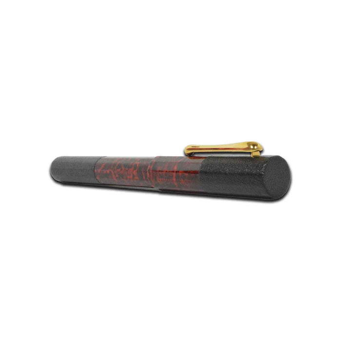 Taccia Kaga-Wajima Le Collection Autumn Sunset 14K fountain pen with gold nib, elegant writing instrument on a neutral background.
