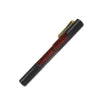 Taccia Kaga-Wajima Le Collection fountain pen with 14K gold nib, featuring an Autumn Sunset design in natural close-up view.