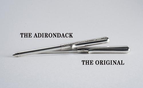 Sterling silver ballpoint pen by The Wallet Pen Company, featuring a sleek, polished finish and elegant design.