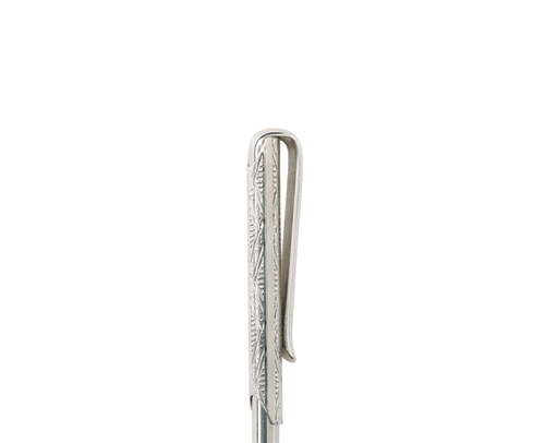 Sterling silver ballpoint pen by The Wallet Pen Company, sleek and elegant writing instrument with a polished finish.