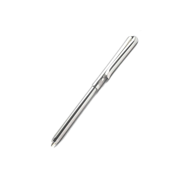 Sterling silver ballpoint pen by The Wallet Pen Company with sleek, polished finish and elegant design.