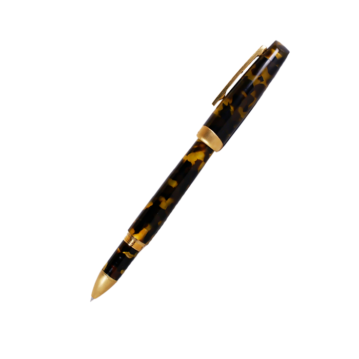 Jean-Pierre Lepine Yuzu tortoise rollerball pen with a sleek tortoise shell design and smooth writing tip.