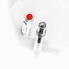 Twsbi Eco Clear Fountain Pen with extra-fine steel nib, transparent body showing internal ink mechanism, sleek and modern design.