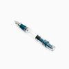 Twsbi Diamond 580 ALR Prussian Blue fountain pen with gold accents, featuring a smooth extra-fine nib and elegant design.
