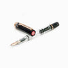 Twsbi Diamond 580 fountain pen in Smoke Rose Gold II with extra-fine nib, featuring elegant rose gold finish and detailed design.