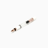 Twsbi Diamond 580 White Rose Gold II fountain pen with a sleek white body and rose gold accents, showing the pen's elegant design.