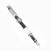 Twsbi Diamond Mini Clear fountain pen with fine nib, transparent body, and sleek design for smooth writing.