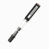 Twsbi Eco Black fountain pen with a sleek black body and fine nib, showcasing its elegant design and smooth writing features.