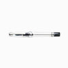 Twsbi VAC700R fountain pen with transparent body and extra-fine nib, showcasing a sleek design and ink reservoir.