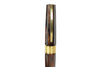 Visconti Mirage Mythos Apollo fountain pen with fine nib, featuring a sleek design and intricate detailing on the barrel.