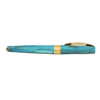 Visconti Mirage Mythos Athena fountain pen with fine nib, featuring elegant design and detailed craftsmanship.
