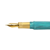 Visconti Mirage Mythos Athena fountain pen with fine nib, featuring intricate design and luxurious craftsmanship.