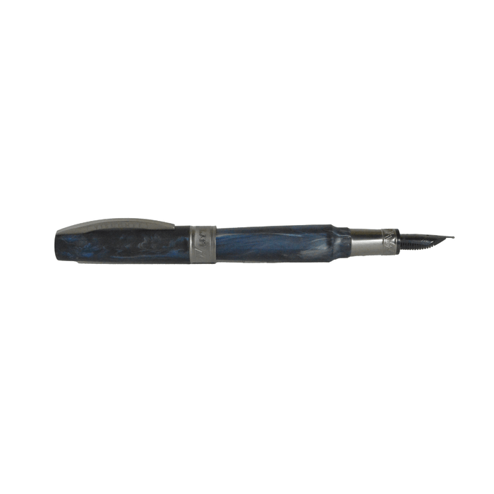 Visconti Mirage Mythos Poseidon fountain pen with fine nib, featuring a detailed mythological design and elegant craftsmanship.
