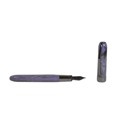 Visconti Rembrandt S Lilac fountain pen with fine nib, featuring a purple and lilac resin barrel and gold accents.