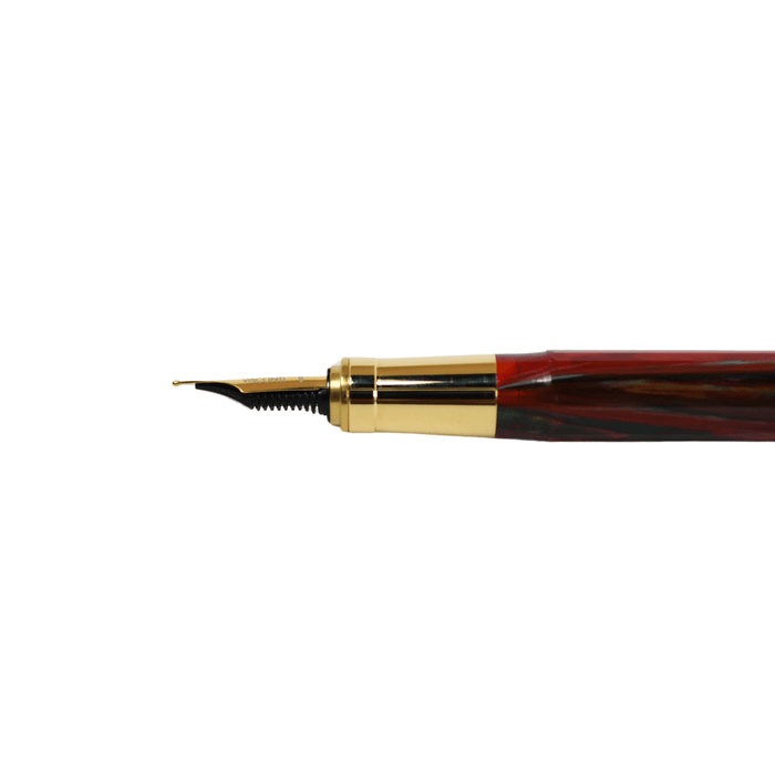 Visconti Van Gogh Flower Plum Orchard fountain pen with fine nib, showcasing intricate design and vibrant artwork.