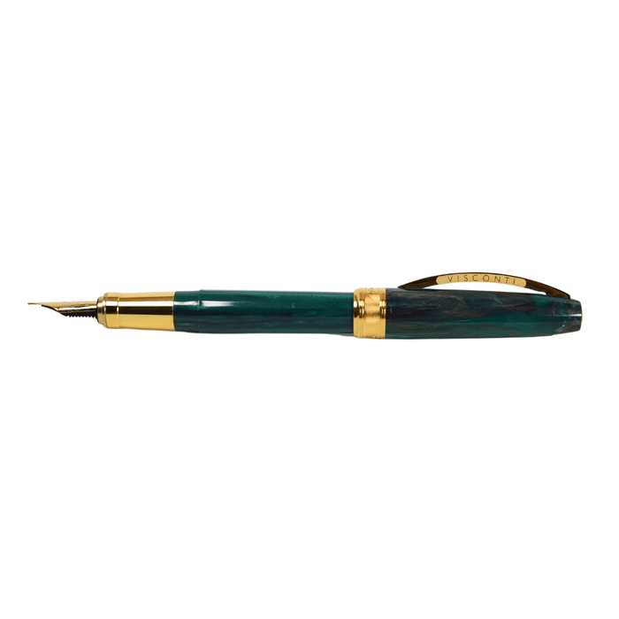 Visconti Van Gogh Novel Reader fountain pen with fine nib, featuring colorful artwork on the body and elegant design.