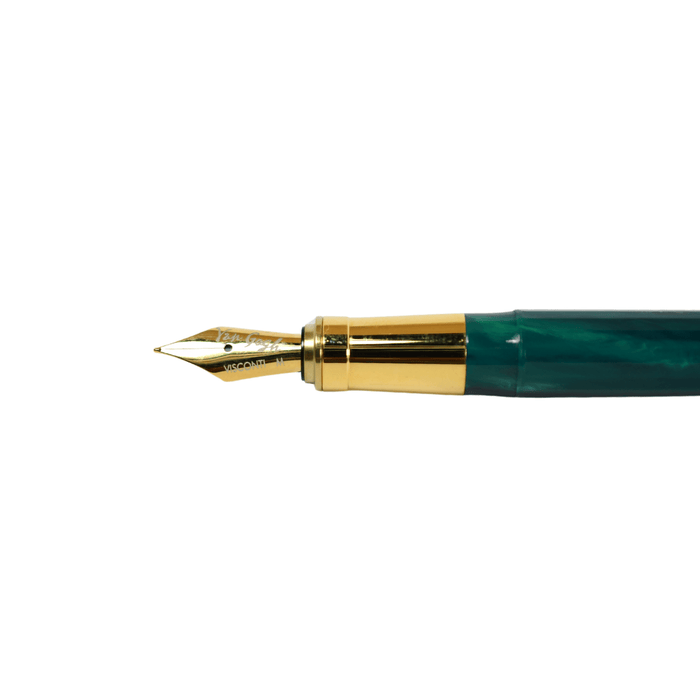 Visconti Van Gogh Novel Reader fountain pen with fine nib, featuring colorful artwork design on the barrel.
