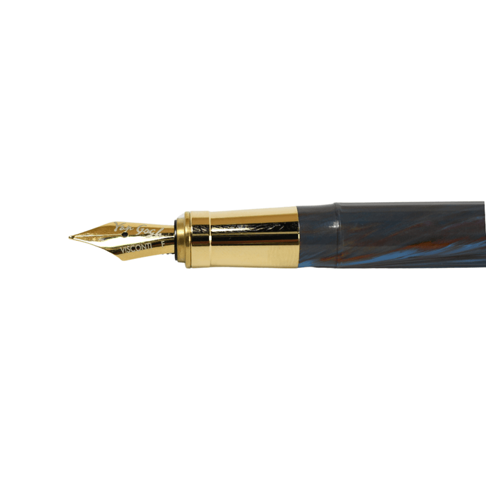 Visconti Van Gogh Oiran fountain pen with intricate design and gold accents, showcasing fine craftsmanship and artistic detailing.
