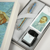 Visconti Van Gogh Self Portrait fountain pen with fine nib, featuring artistic design inspired by Vincent van Gogh's self-portrait.