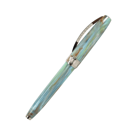 Visconti Van Gogh self-portrait fountain pen with fine nib, featuring detailed artwork on the pen body.