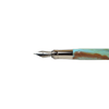 Visconti Van Gogh Self Portrait fountain pen with fine nib, featuring detailed artwork on the pen body.