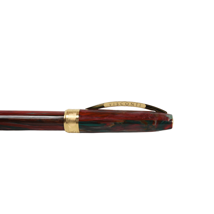 Visconti Van Gogh Flower Plum Orchard rollerball pen with detailed floral artwork on the pen body.