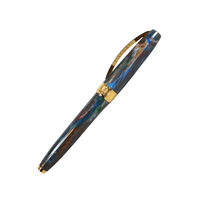 Visconti Van Gogh Oiran rollerball pen with intricate design and glossy finish, showcasing Japanese-inspired artwork.