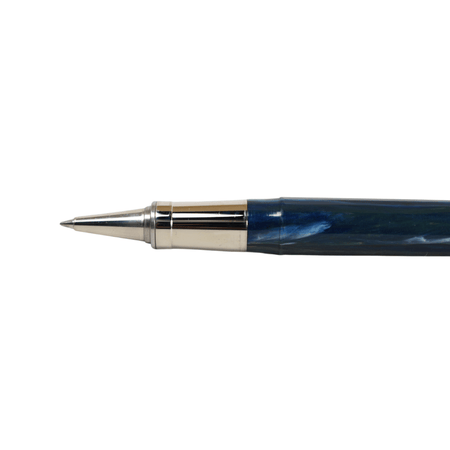 Visconti Van Gogh Starry Night rollerball pen with detailed artwork design on a sleek black body.