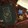 Wearingeul fountain pen ink from The Wonderful Wizard of Oz Spell Book Set, vibrant ink bottle with colorful label and cap