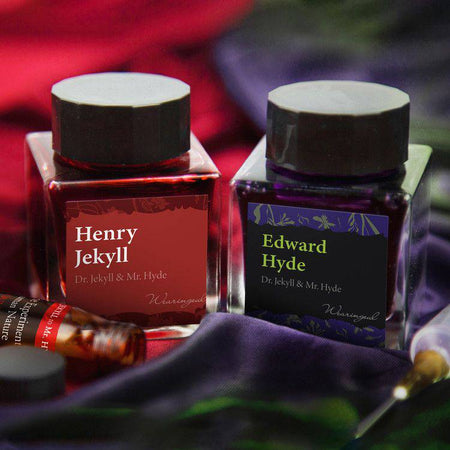 Wearingeul Ink Jekyll to Hyde ink set featuring vibrant ink bottles in a sleek package, designed for creative writing and art projects.