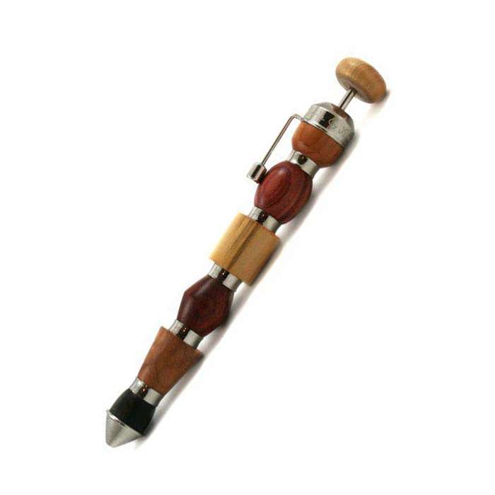 Jean-Pierre Lepine Alexis wood ballpoint pen with a polished wooden barrel and metal accents.
