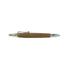 Jean-Pierre Lepine Indigo Classic Murano ballpoint pen with walnut wood barrel, showcasing elegant craftsmanship and natural wood finish.
