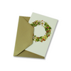 Rossi Christmas cards featuring a festive wreath with red berries and green foliage, perfect for holiday greeting messages.