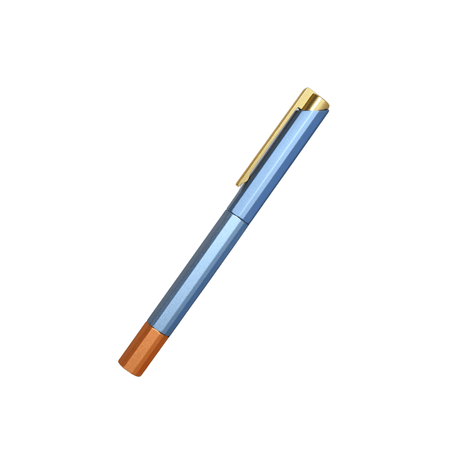 Y Studio Glamour Evolve rollerball pen in Blue Gin with sleek design and smooth writing tip.