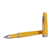 Yellow Jean-Pierre Lepine Yuzu rollerball pen with sleek design and gold accents, showcasing its vibrant color and elegant craftsmanship.