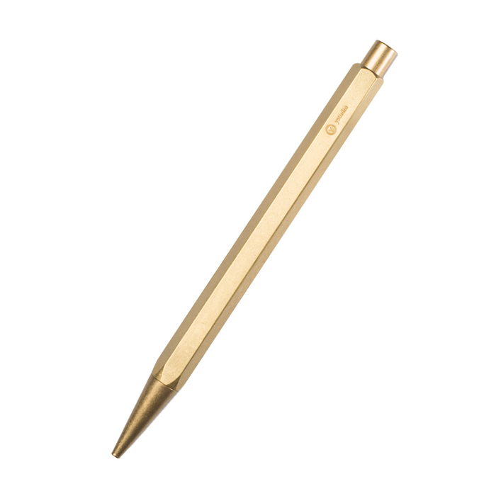 Y Studio STAT-14 Classic brass mechanical sketching pencil with a sleek design and precision tip.