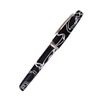 Jean-Pierre Lepine Yuzu rollerball pen in black and white with sleek, modern design and fine writing tip.