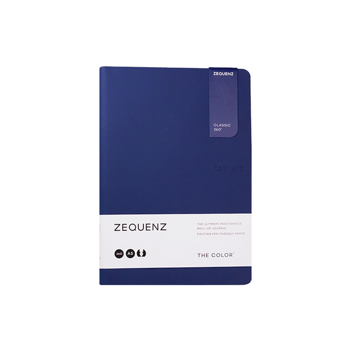 Blue Zequenz Color Journals A5 dotted journal with vibrant cover and lined pages for creative writing and note-taking.