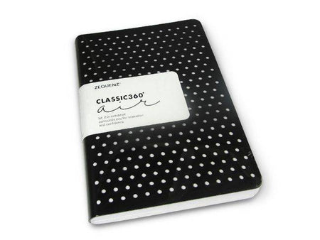 Black Zequenz Journal Classic 360 Air with smooth cover and spiral binding, designed for notes and journaling.
