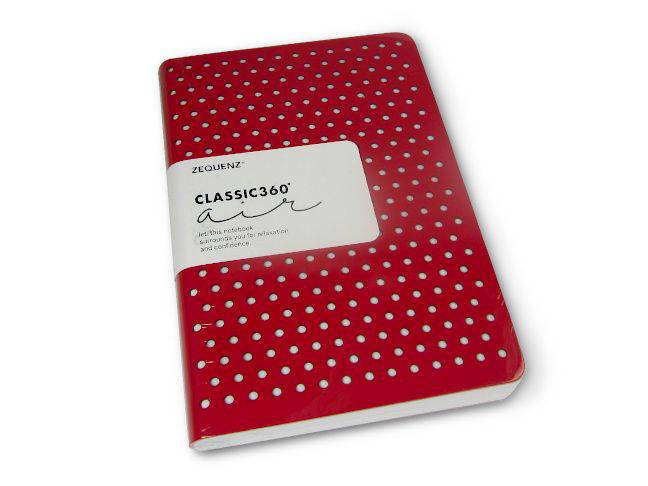 Black Zequenz Journal Classic 360 Air, compact notebook with smooth cover and spiral binding, for note-taking and journaling.