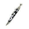 Jean-Pierre Lepine Zig Zag black and white ballpoint pen with a zigzag pattern on the clip and barrel.