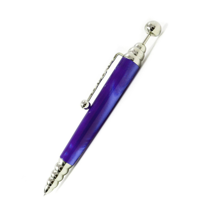 Jean-Pierre Lepine Zig Zag Ballpoint Pen in classic blue with a zigzag design, featuring a sleek metal clip and smooth writing tip.